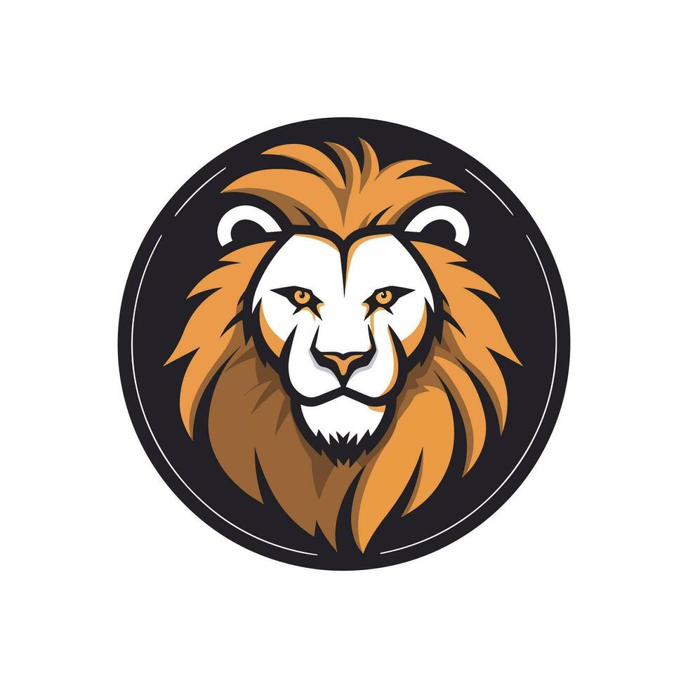 lion mascot logo vector clip art illustration