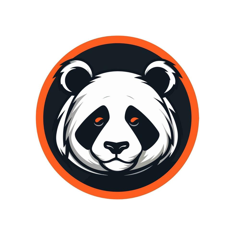 panda mascot logo vector clip art illustration