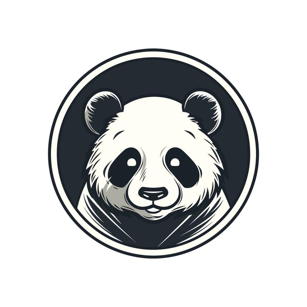 panda mascota logo vector acortar Arte ilustración