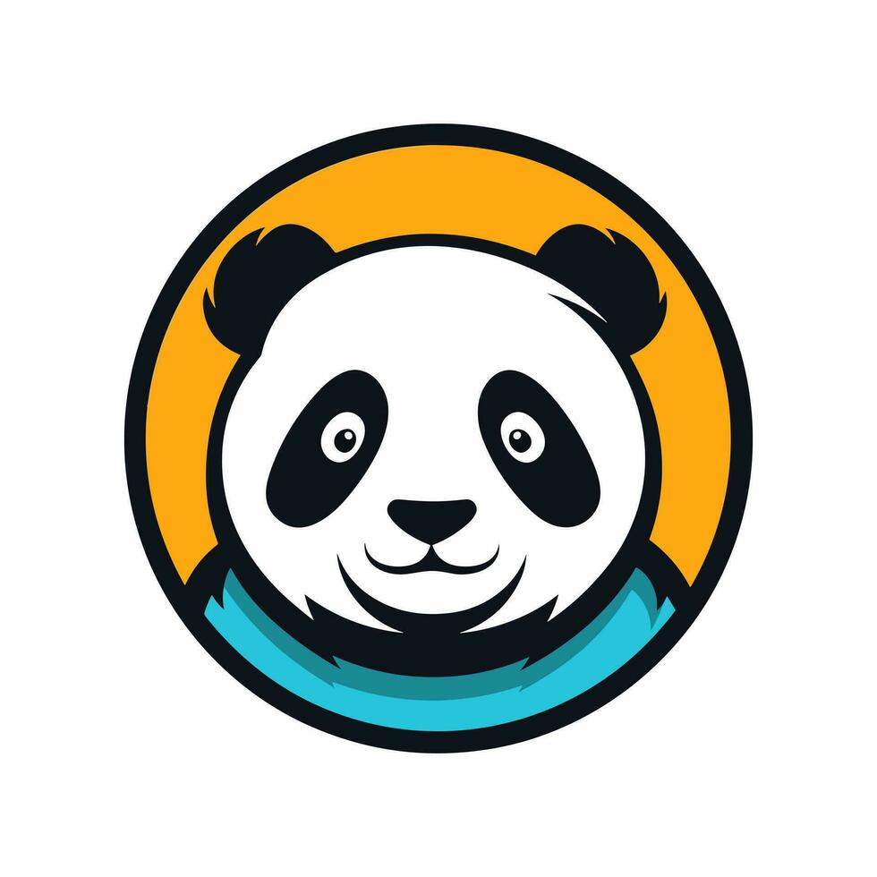 panda mascota logo vector acortar Arte ilustración