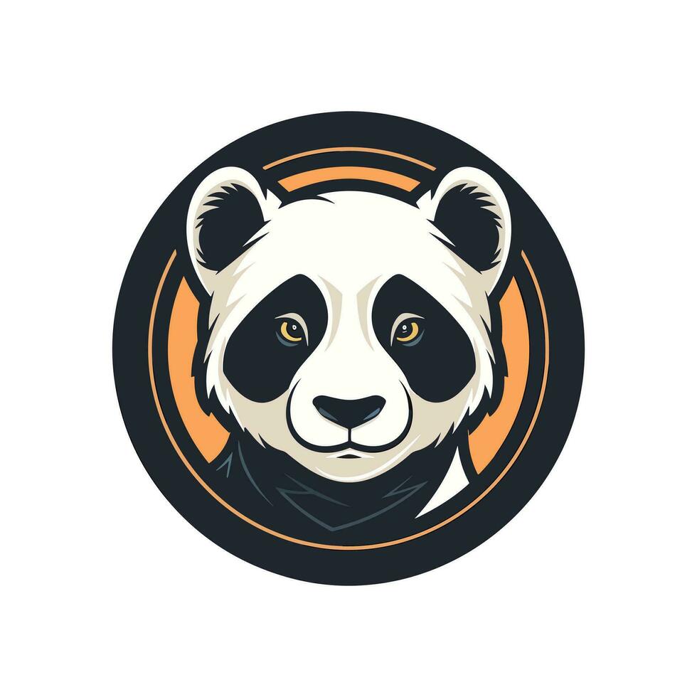 panda mascota logo vector acortar Arte ilustración