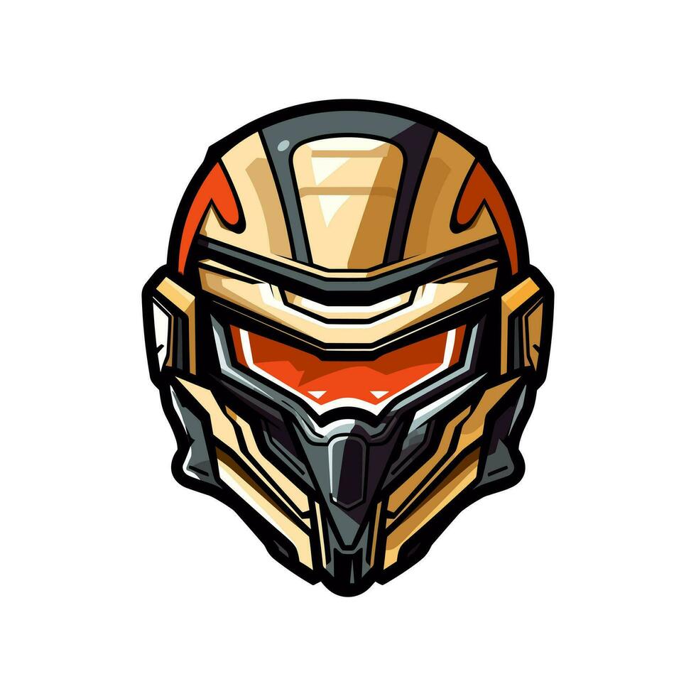 Motocross logo helmet vector clip art illustration