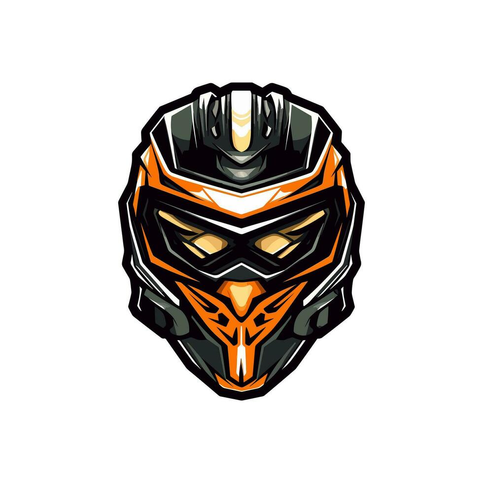 motocross logo casco vector acortar Arte ilustración