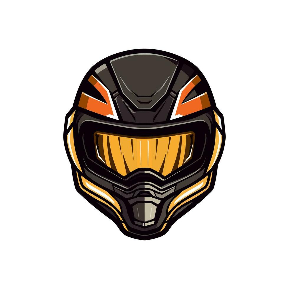 Motocross logo helmet vector clip art illustration