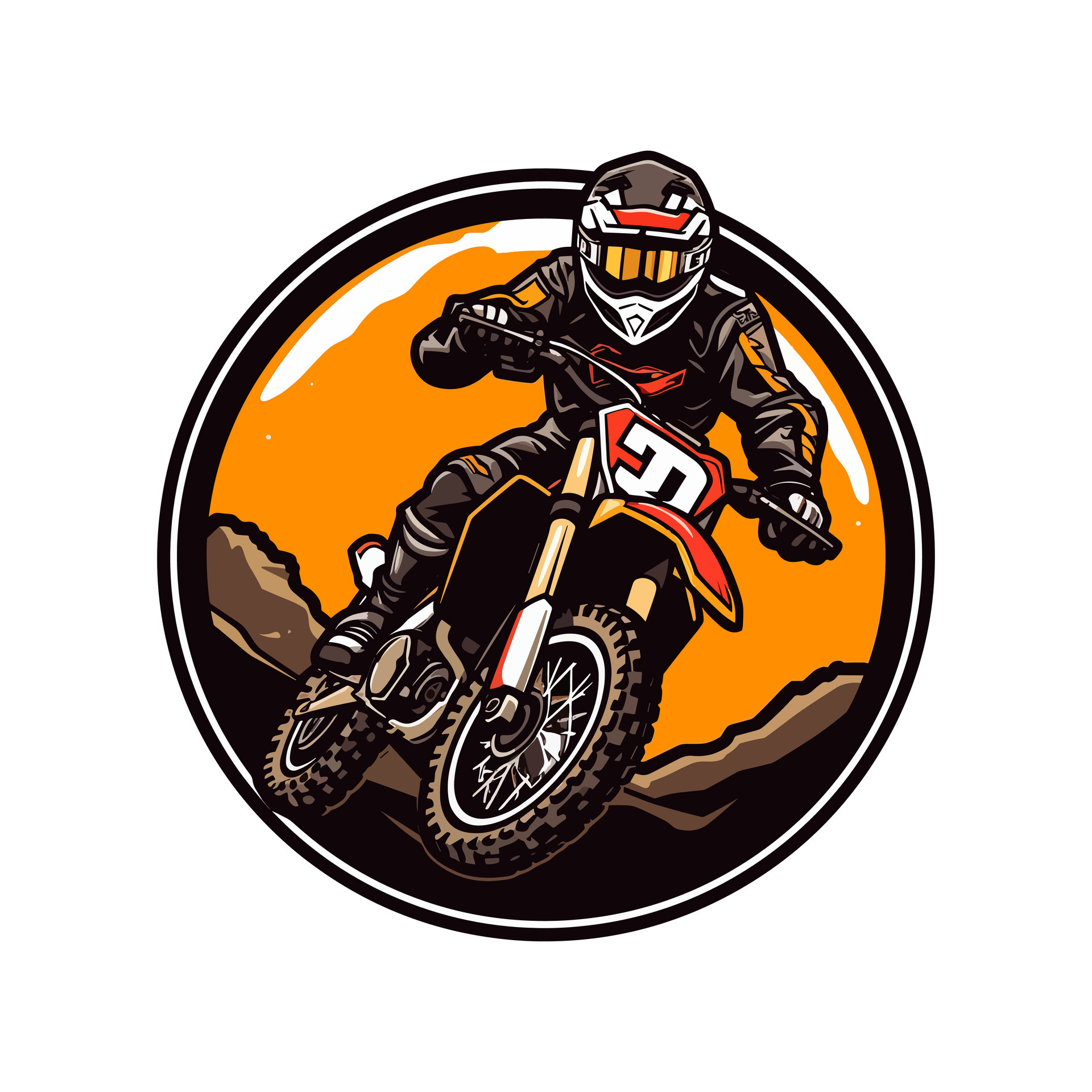 Premium Vector, Rider motocross set logo designs