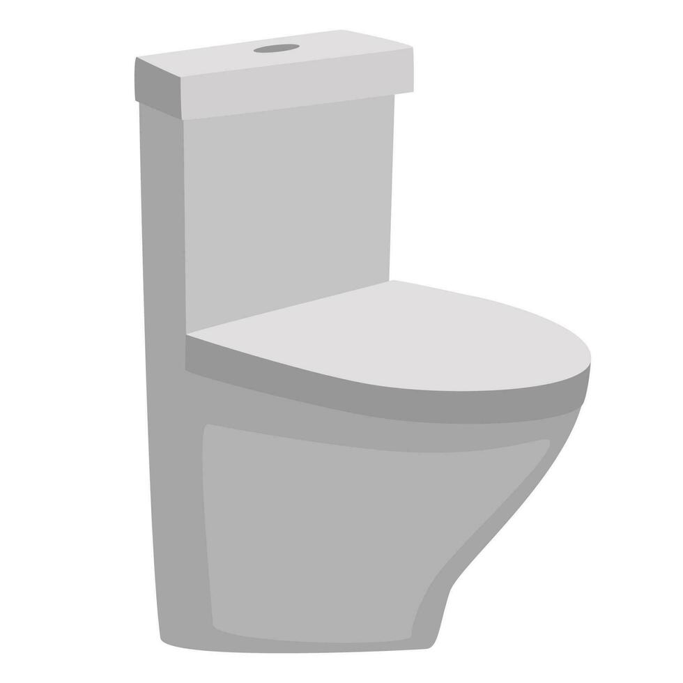 Toilet icon. Bathroom, interior item. Flat vector illustration isolated on white background