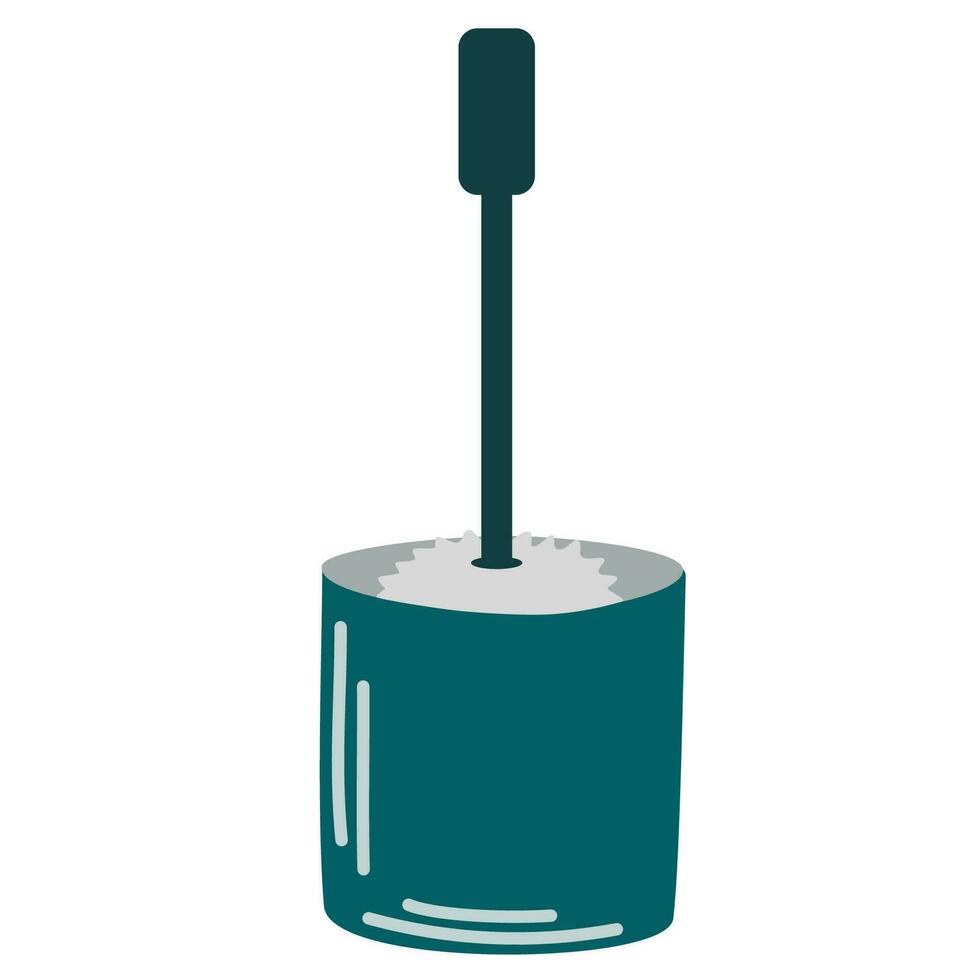 Toilet brush. Bathroom Tool for hygienic cleaning and cleaning of sanitary equipment. Vector illustration isolated on a white background for design and the web.