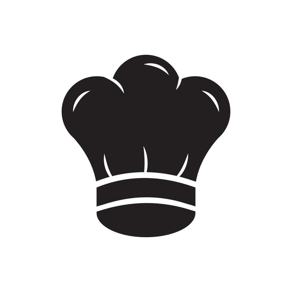 icono de sombrero de chef aislado en gráfico vectorial en blanco y negro vector
