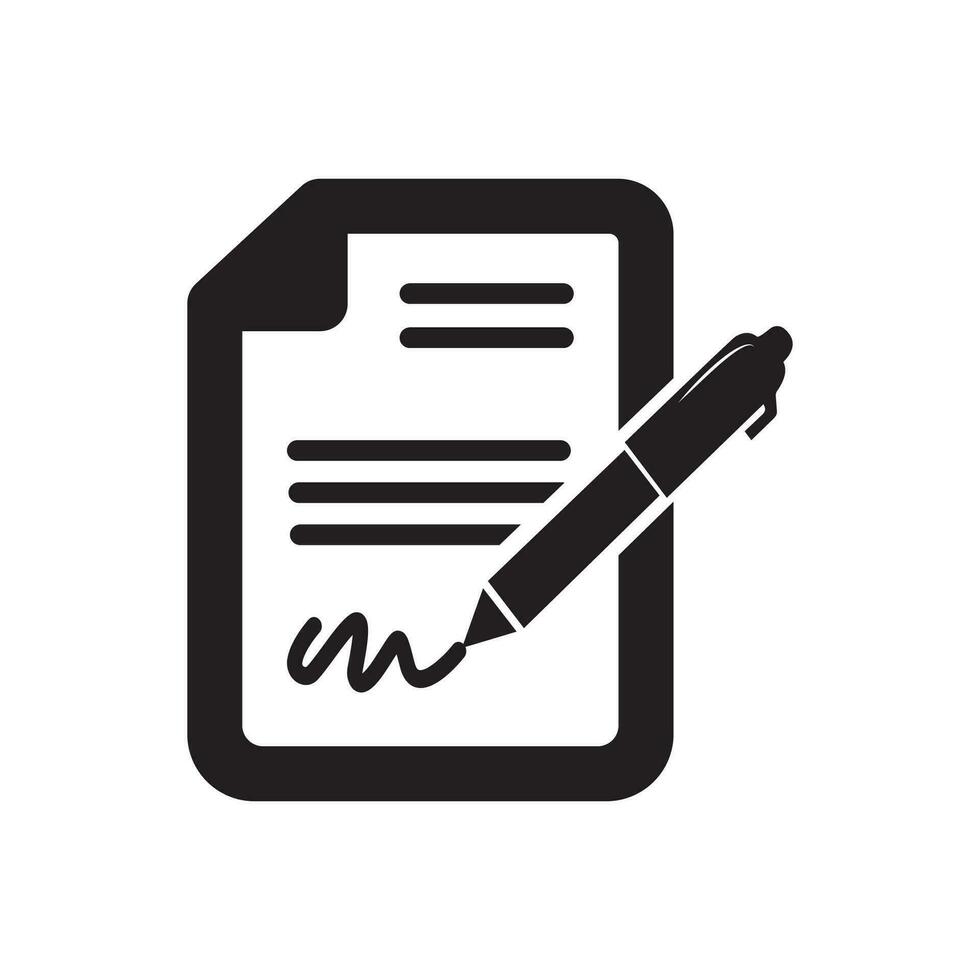 Document Icon. Professional, pixel perfect icon optimized for both large and small resolutions. vector