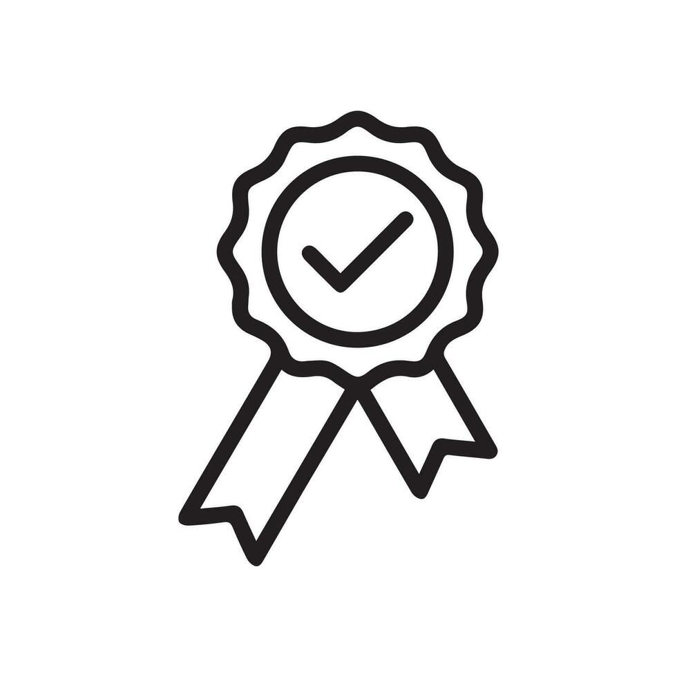 Rosette Stamp Icon Vector Design Template. Editable stroke.