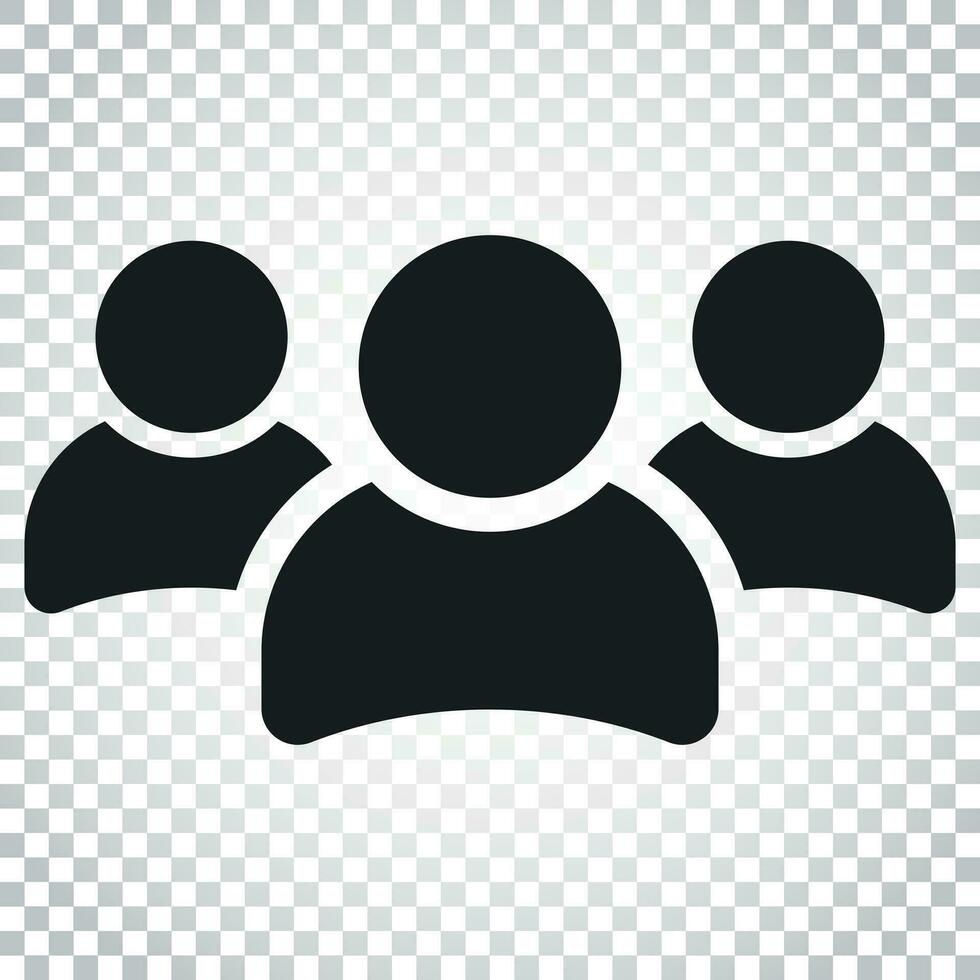 Group of people vector icon. Persons icon illustration. Simple business concept pictogram on isolated background.