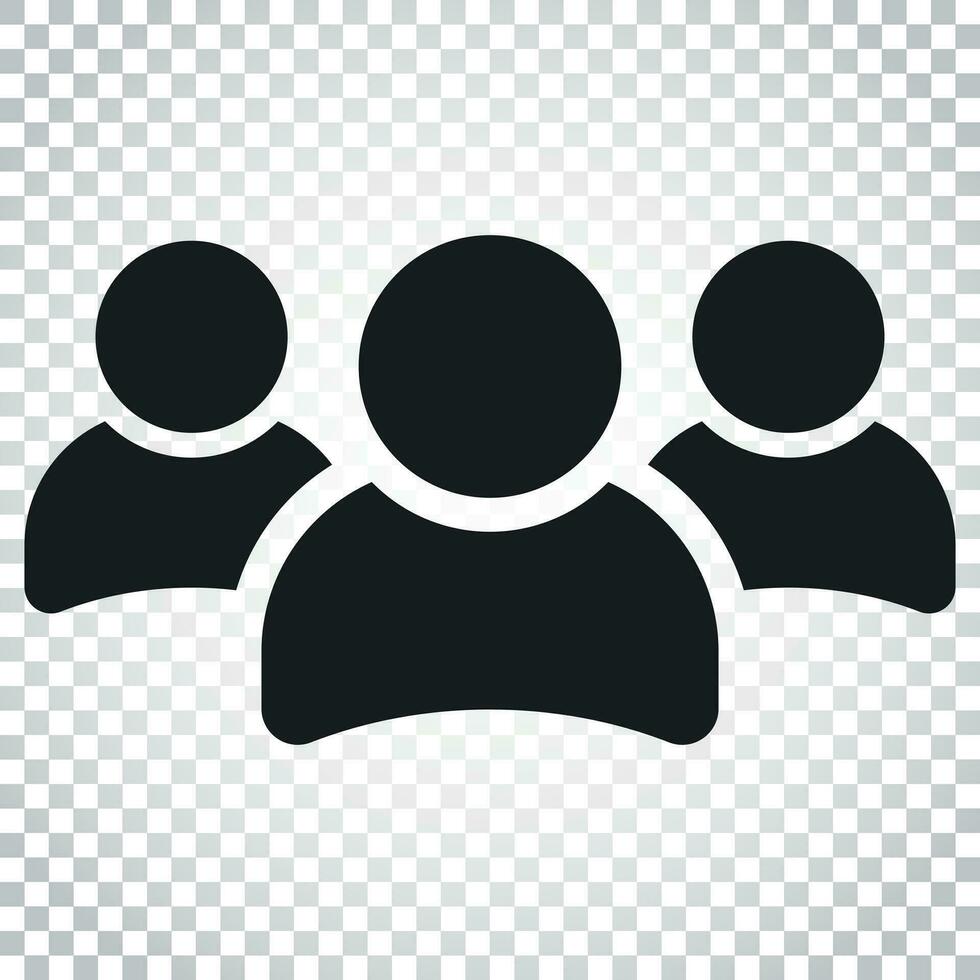 Group of people vector icon. Persons icon illustration. Simple business concept pictogram on isolated background.