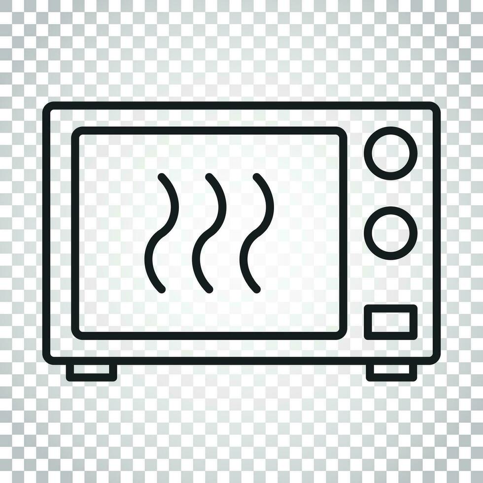 Microwave flat vector icon. Microwave oven symbol logo illustration. Business concept simple flat pictogram on isolated background.