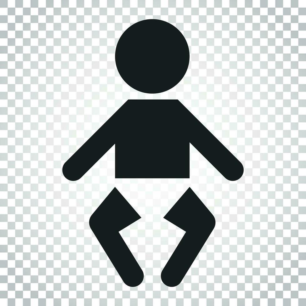 Baby vector icon. Child flat illustration. Business concept simple flat pictogram on isolated background.