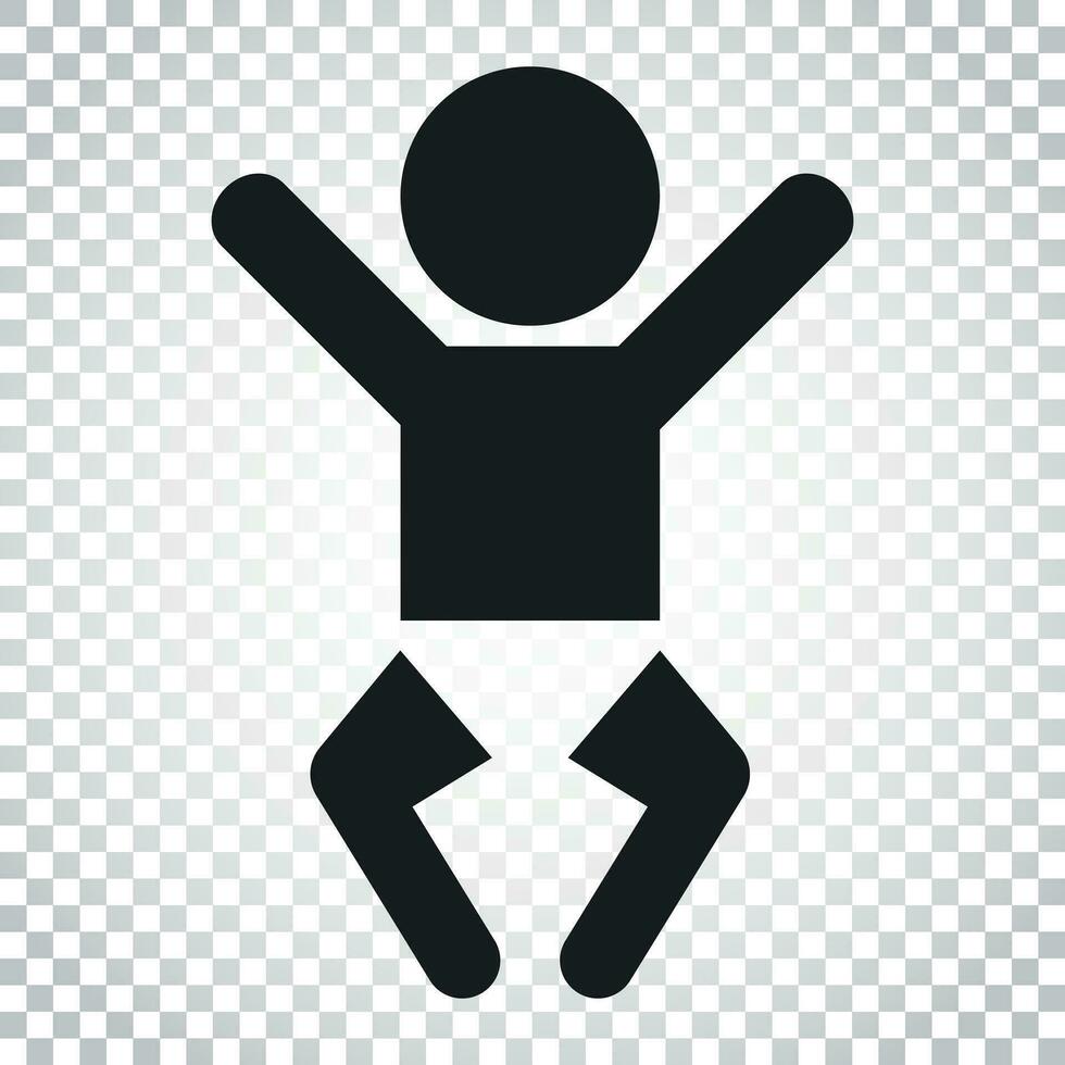 Baby vector icon. Child flat illustration. Business concept simple flat pictogram on isolated background.