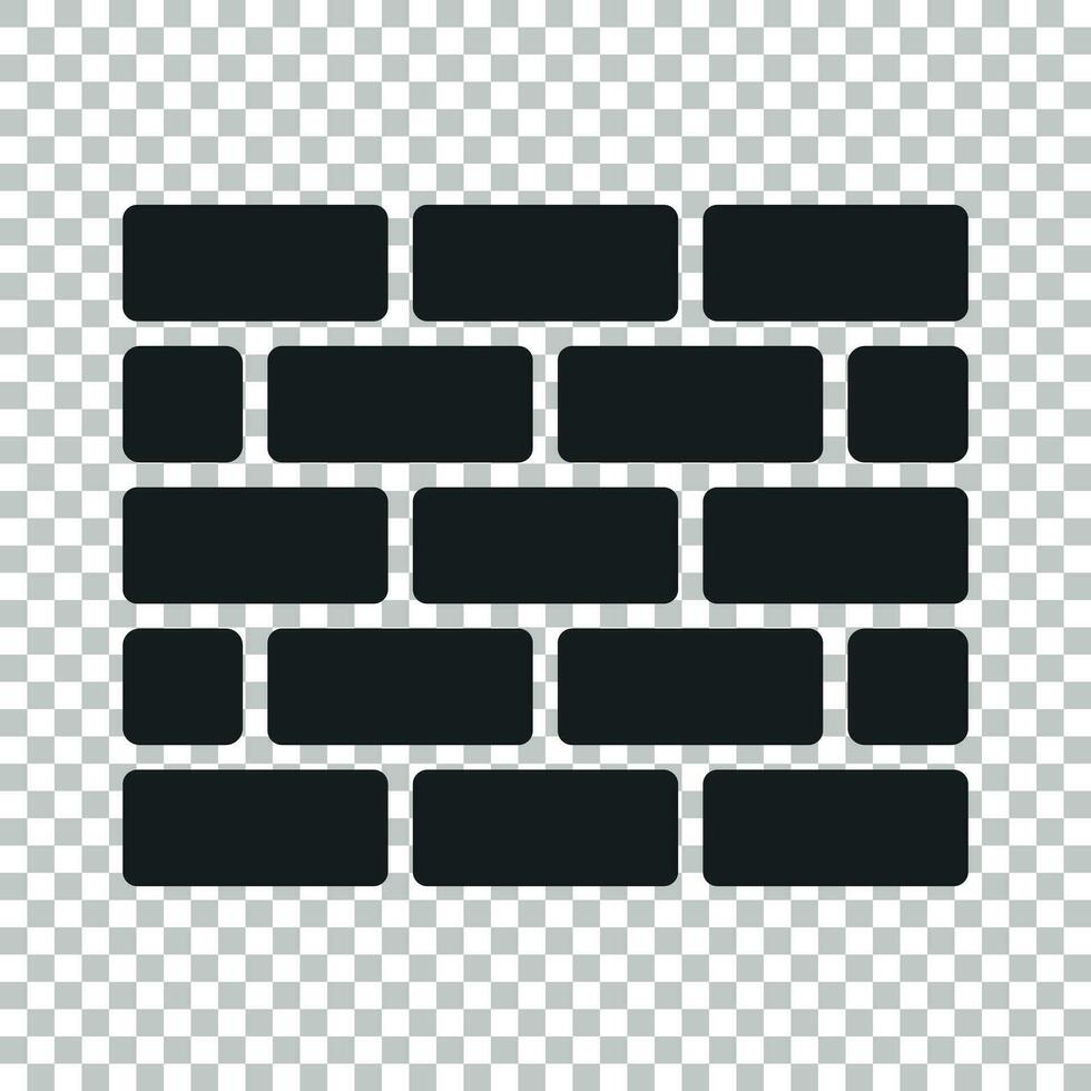 Wall brick icon in flat style isolated on isolated background. Wall symbol illustration. vector