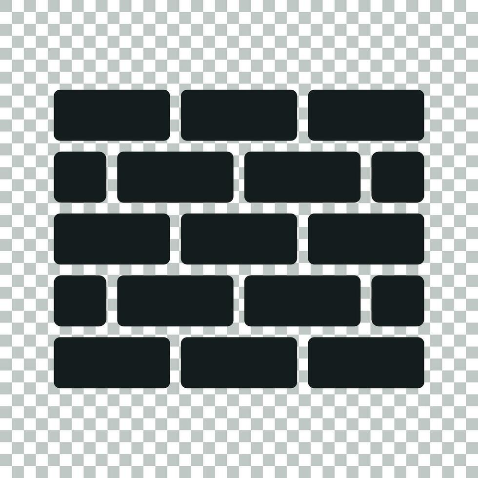 Wall brick icon in flat style isolated on isolated background. Wall symbol illustration. vector