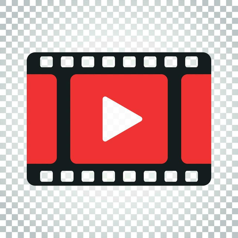 Play icon vector. Play video illustration in flat style. Business simple flat pictogram on isolated background. vector