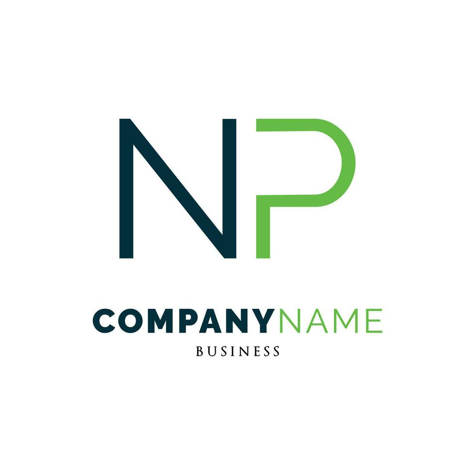 Initial Letter NP Icon Logo Design Template vector