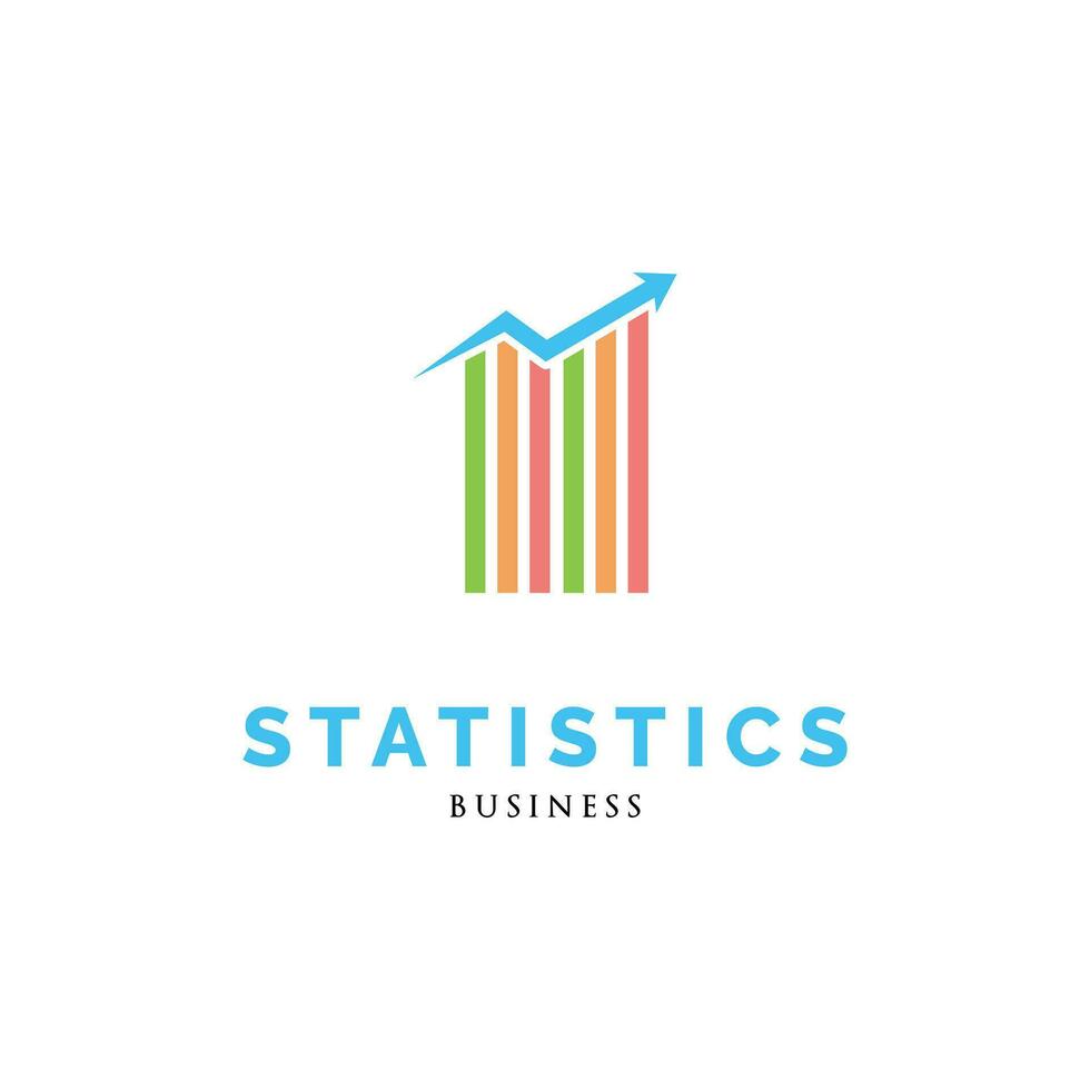 estadística icono logo diseño modelo vector