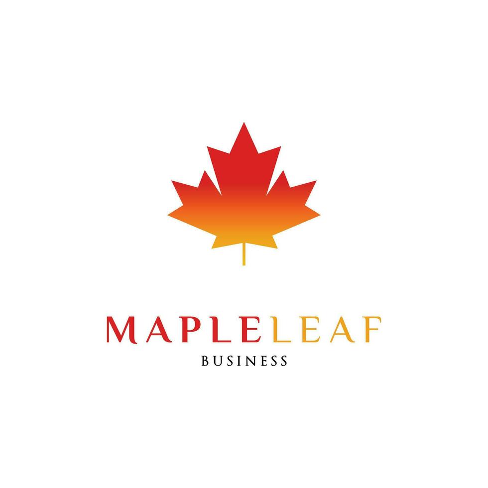 Maple Leaf Icon Logo Design Template vector