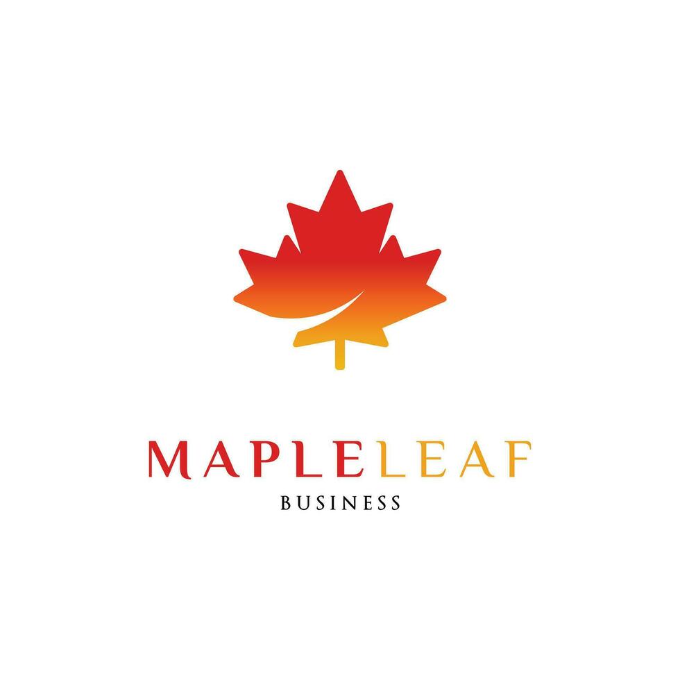 Maple Leaf Icon Logo Design Template vector