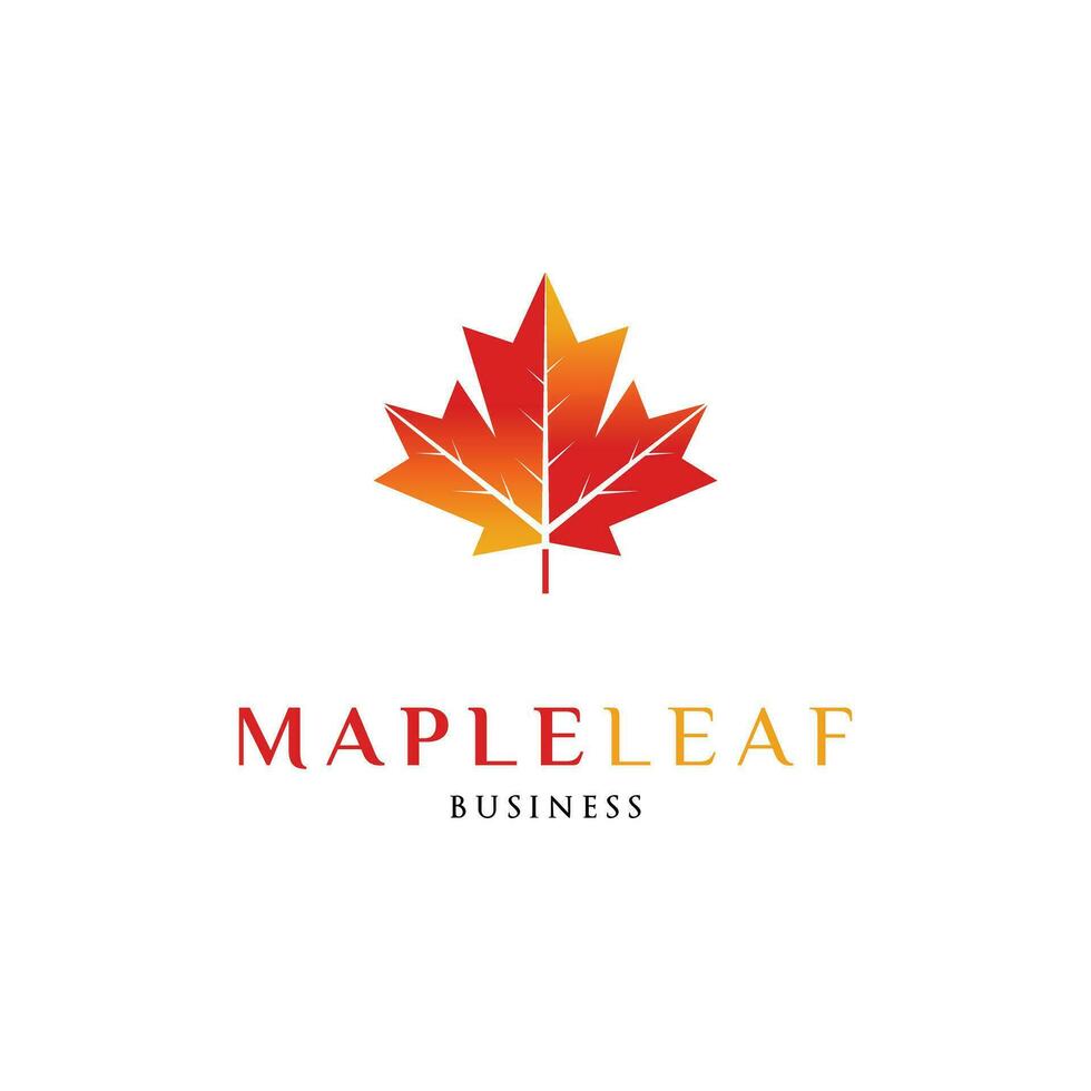 Maple Leaf Icon Logo Design Template vector