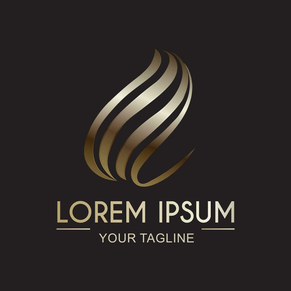 Luxury golden logo design template vector