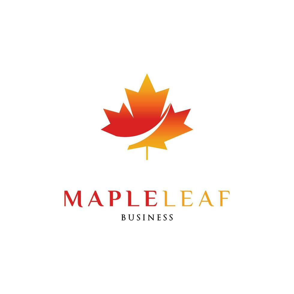 Maple Leaf Icon Logo Design Template vector