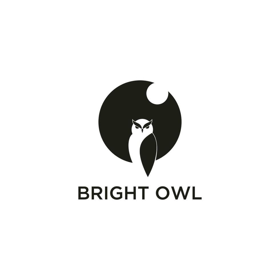 brillante búho logo vector