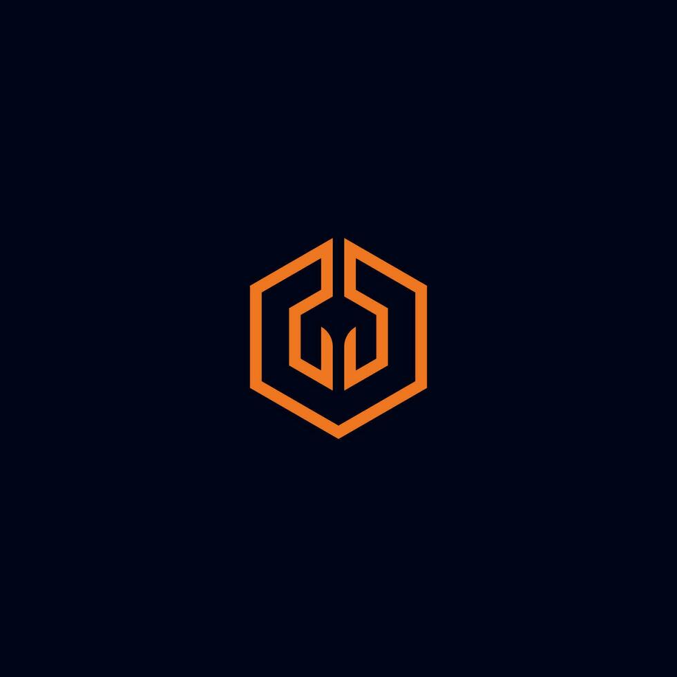 Logo Polygons Orange. This logo is suitable for many purpose as corporate identity, mobile and technologies development, engineering firm and more. vector