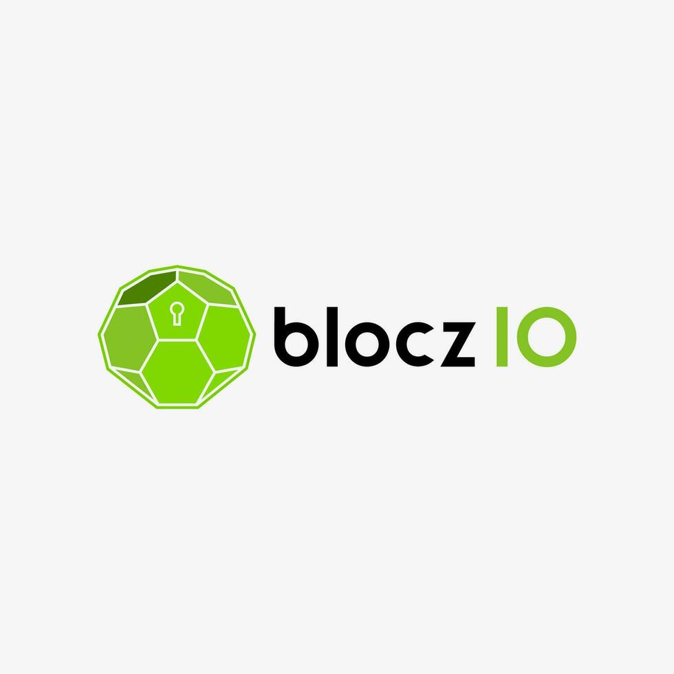 Blockchain Logo Template. Technology Vector Design. Cryptocurrency Illustration. Outstanding professional elegant trendy awesome artistic icon logo. bloczIO