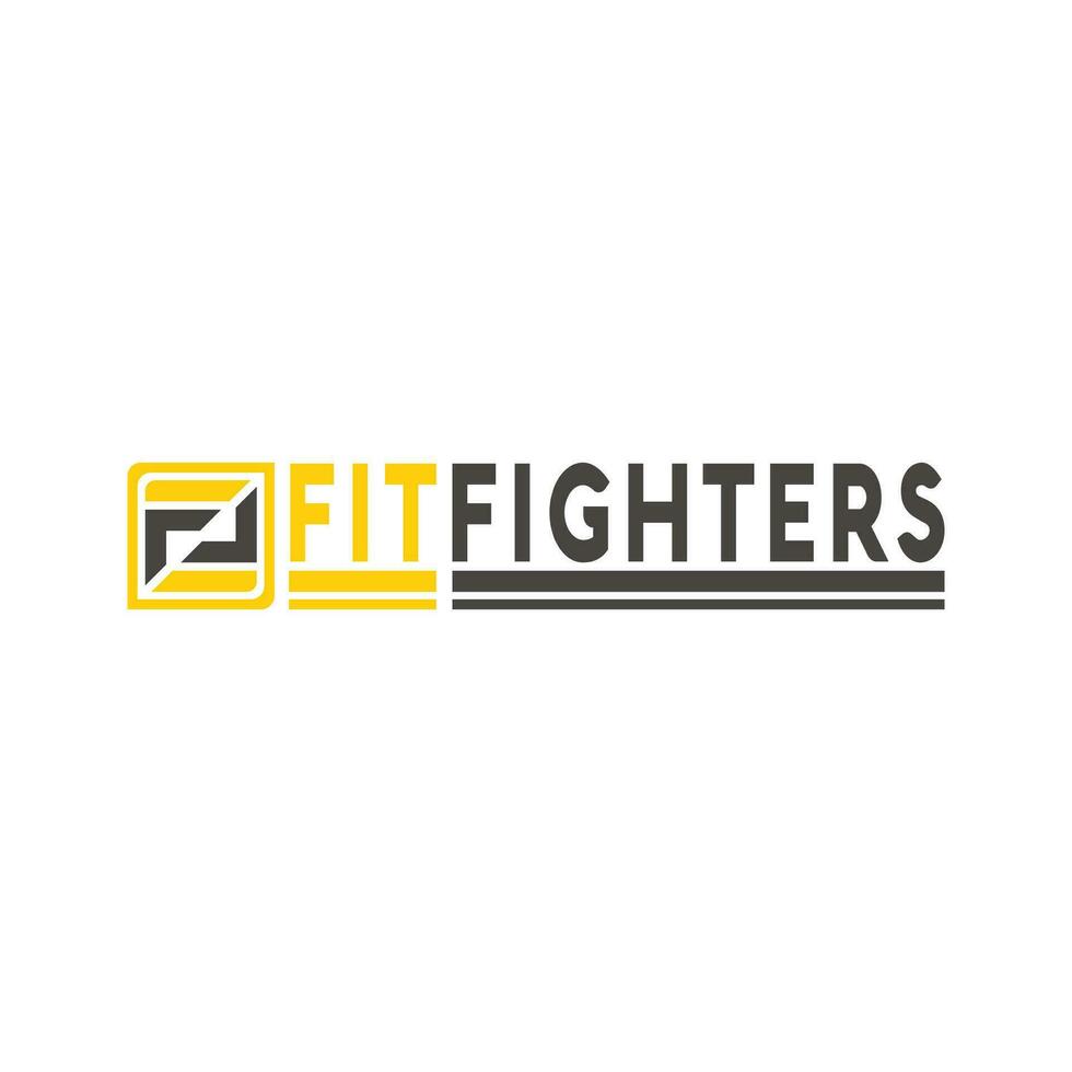 Fit Fighters logo mixed gym fitness martial arts or fighting club logos, emblems, badges, labels, marks and design elements. vector
