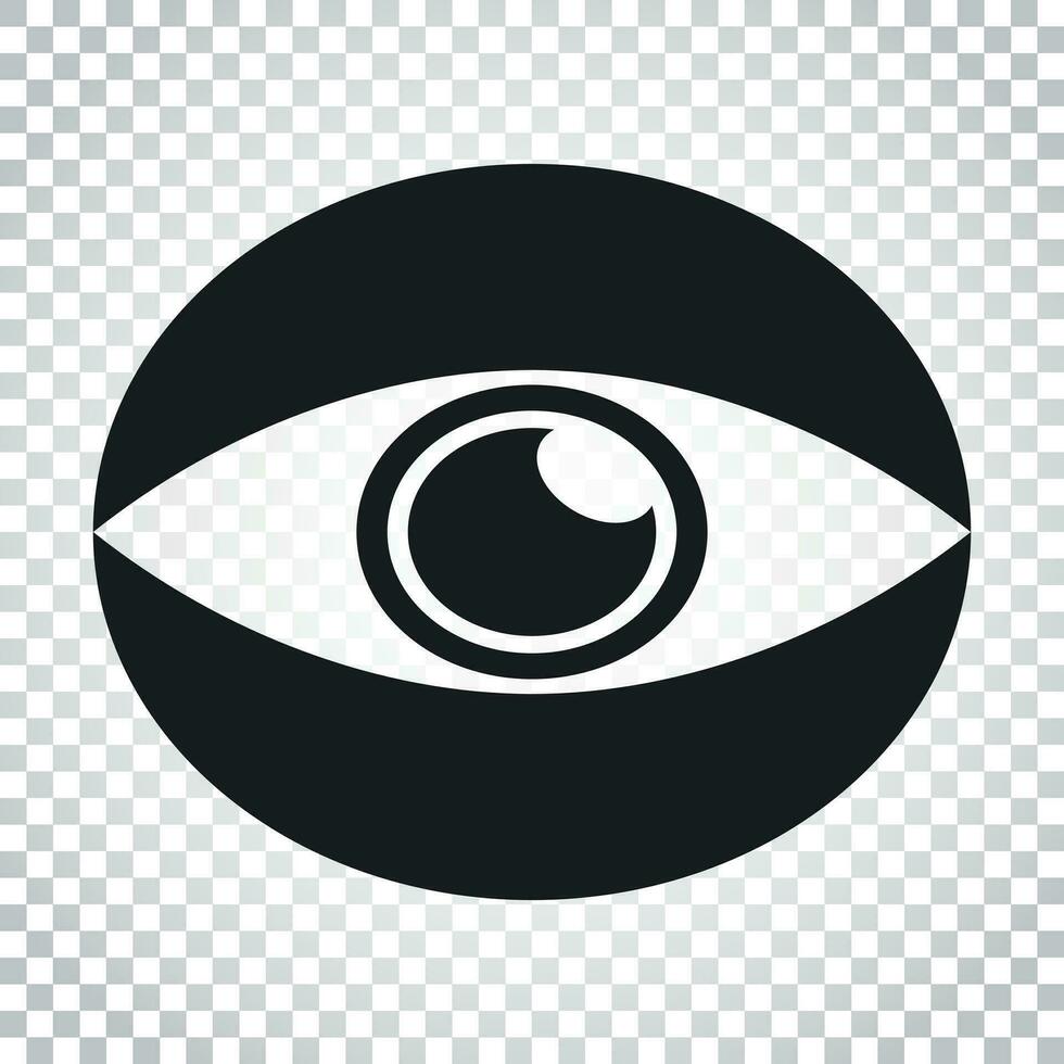 Simple eye icon vector. Eyesight pictogram in flat style. Simple business concept pictogram. vector