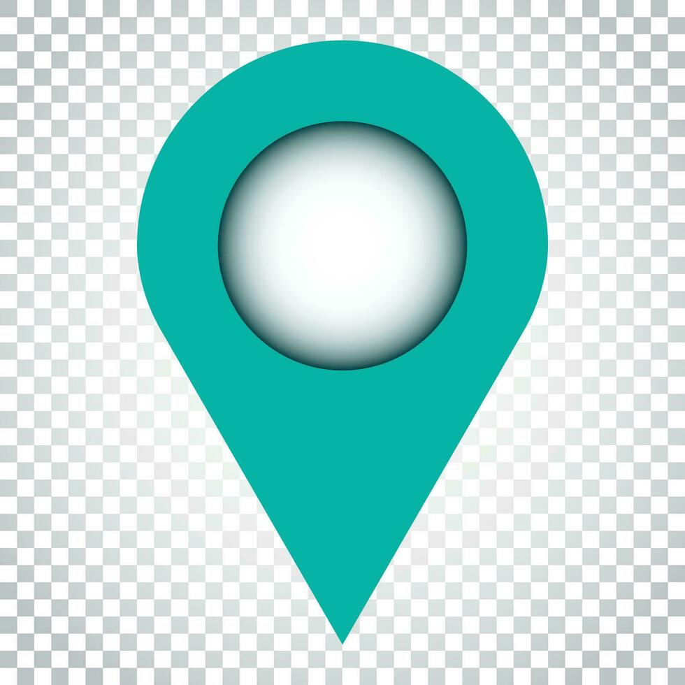 Pin icon vector. Location sign in flat style on isolated background. Navigation map, gps concept. Simple business concept pictogram. vector