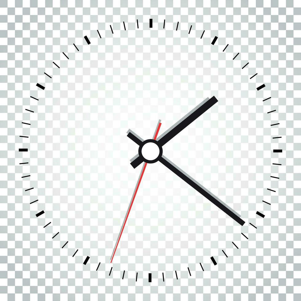Clock icon vector illustration. Office clock on isolated background. Simple business concept pictogram.