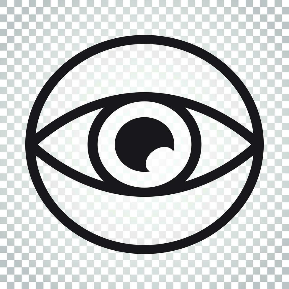 Simple eye icon vector. Eyesight pictogram in flat style. Simple business concept pictogram. vector