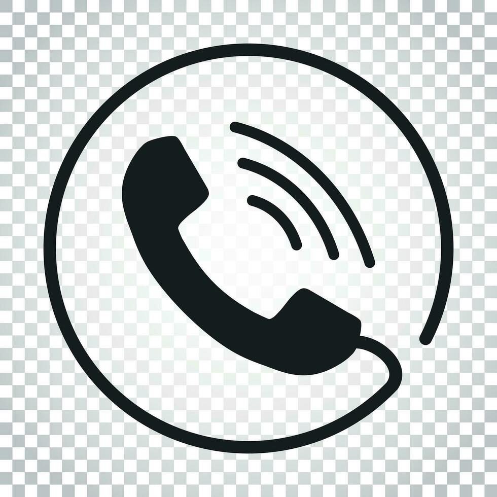 Phone icon vector, contact, support service sign on isolated background. Telephone, communication icon in flat style. Simple business concept pictogram. vector