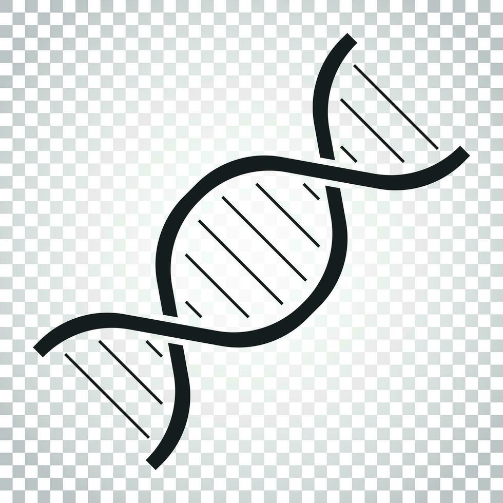 Dna vector icon. Medecine molecule flat illustration. Simple business concept pictogram.