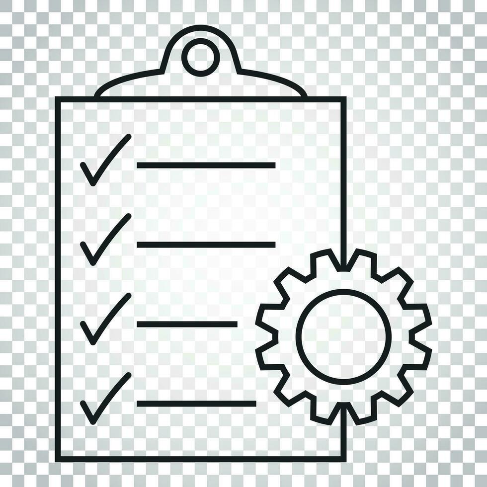 Document vector icon. Project management flat illustration. Simple business concept pictogram on isolated background.