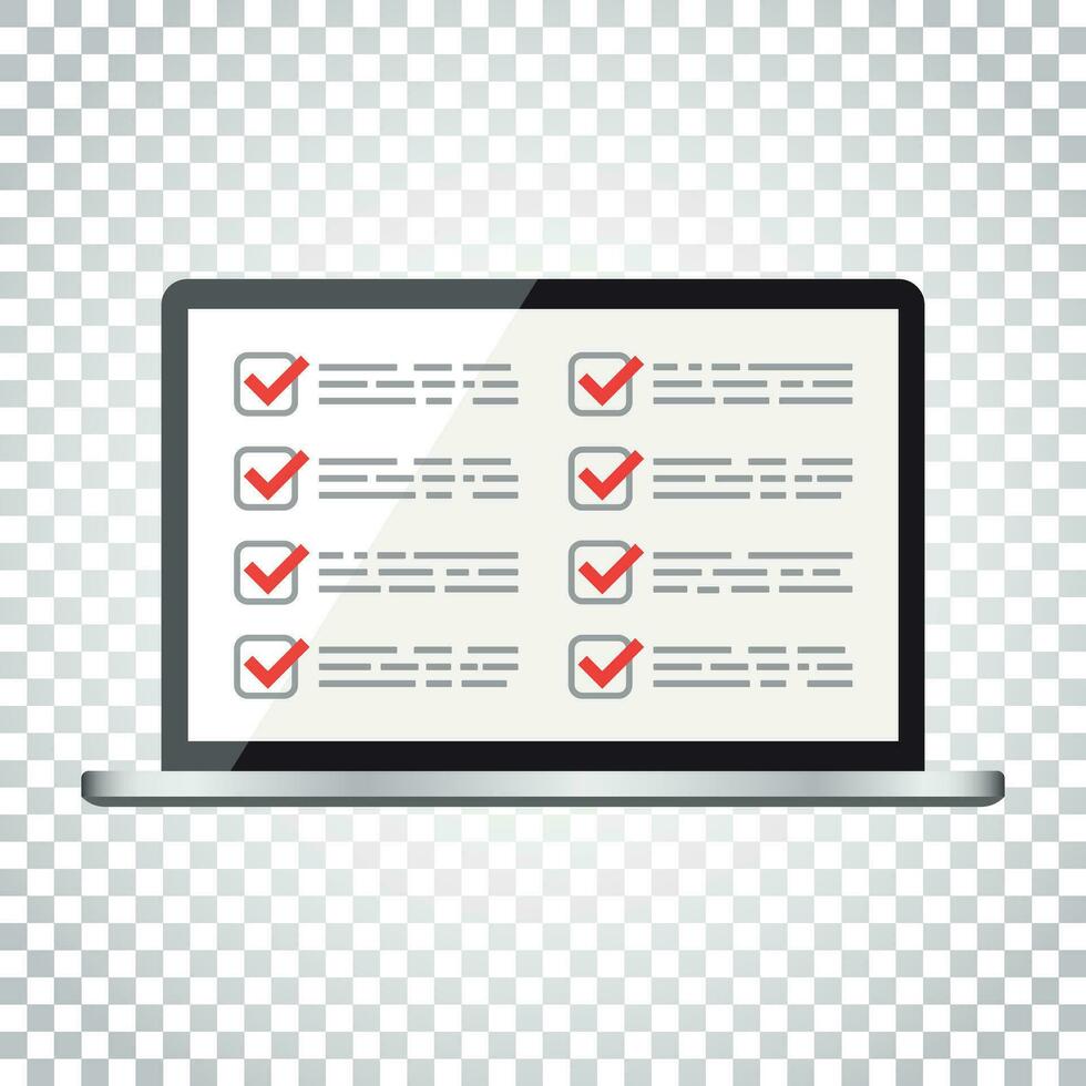 Businessman checklist with notebook. Check list icon flat vector illustration. Simple business concept pictogram.