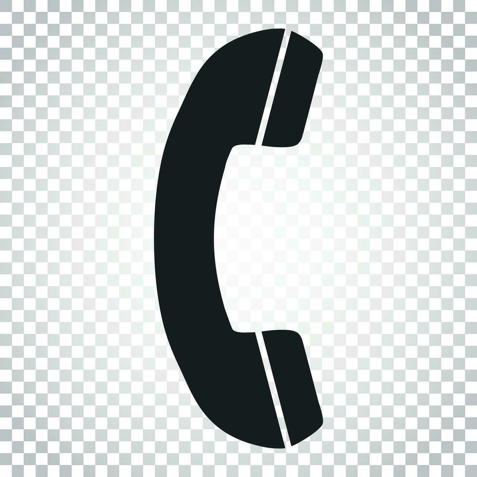 Phone icon vector, contact, support service sign on isolated background. Telephone, communication icon in flat style. Simple business concept pictogram. vector