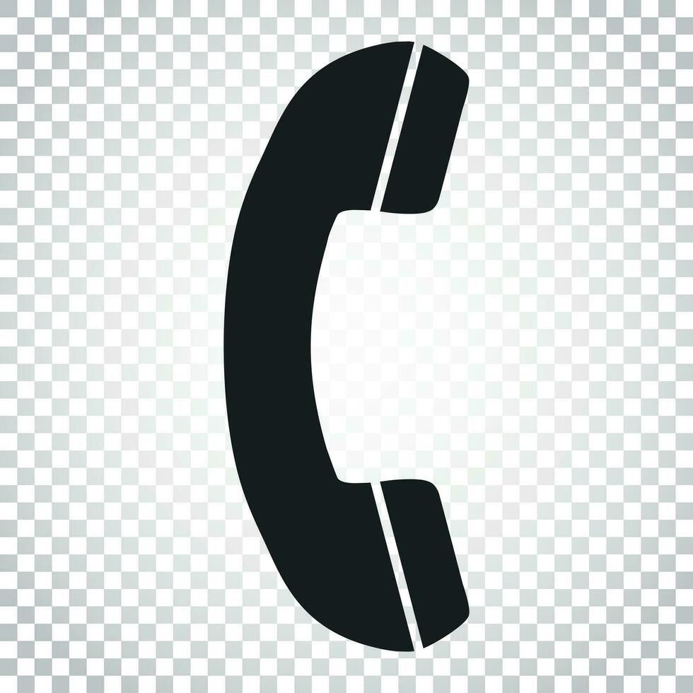 Phone icon vector, contact, support service sign on isolated background. Telephone, communication icon in flat style. Simple business concept pictogram. vector