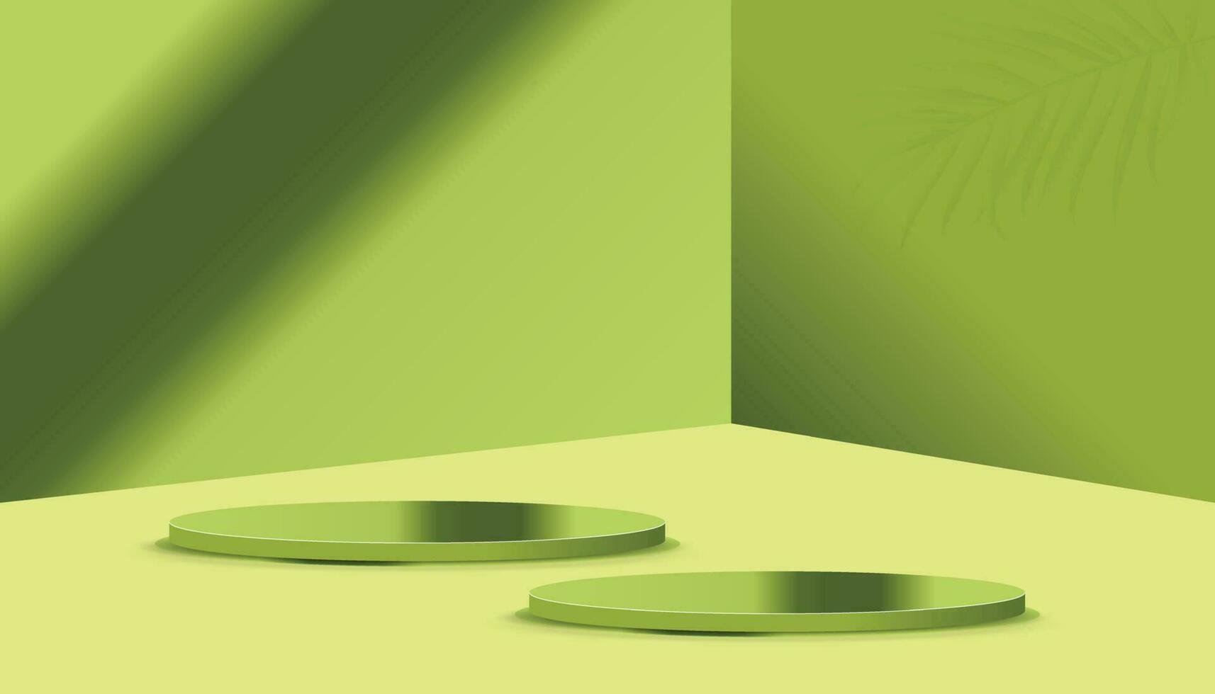 verde podio para producto presentación - mejorar tu producto monitor vector