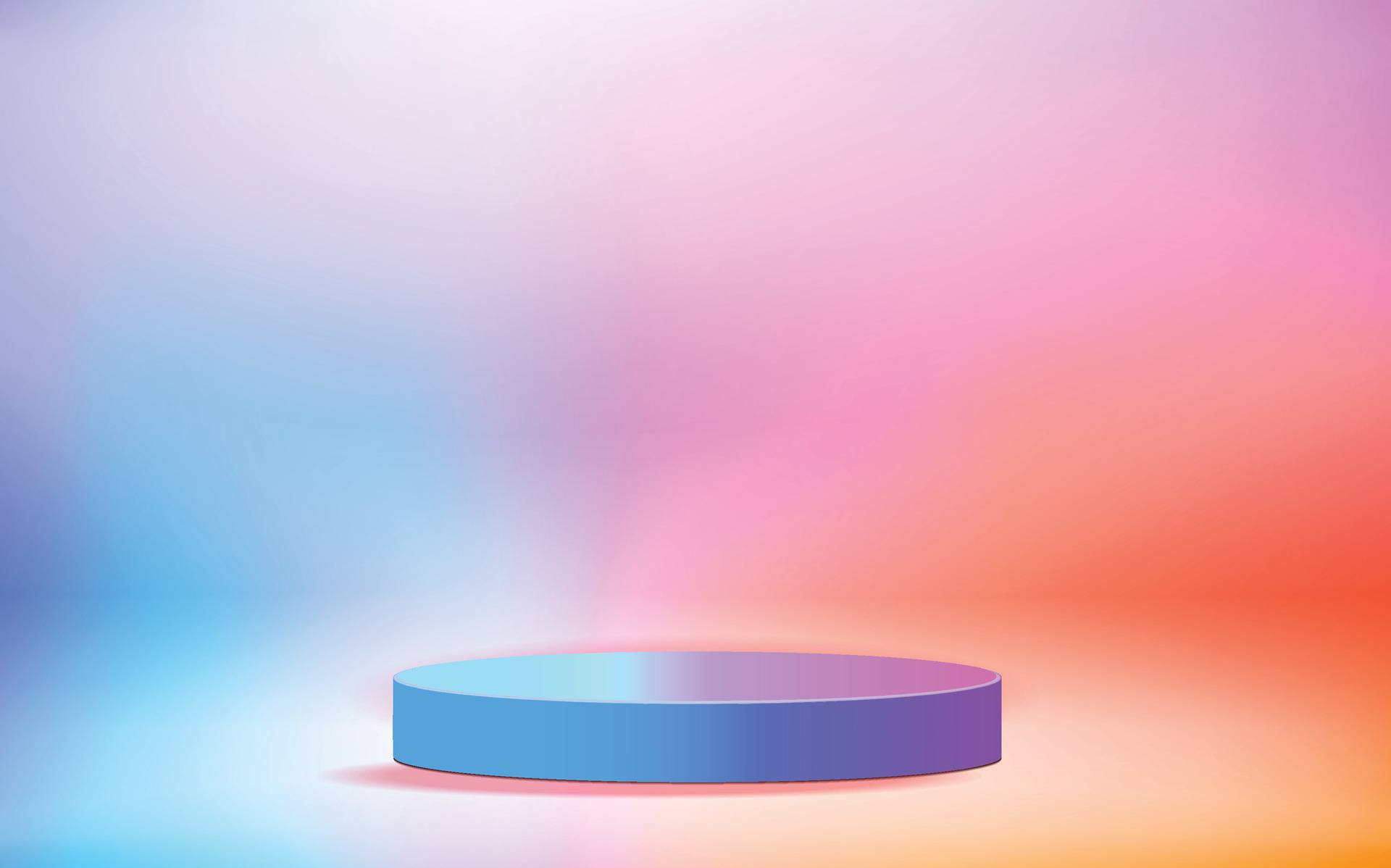 Colorful 3D Rendering - Product Stand with Vibrant Background 25920233