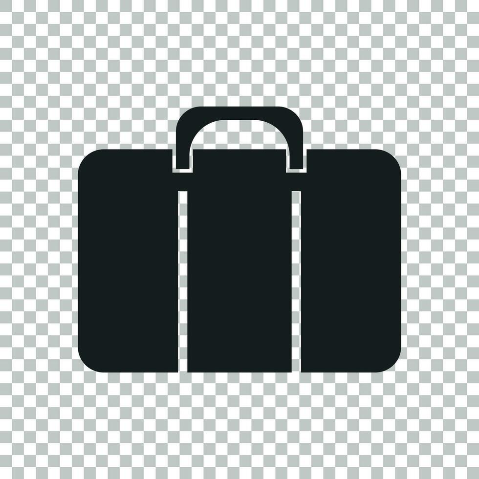 Suitcase vector icon. Luggage illustration in flat style.