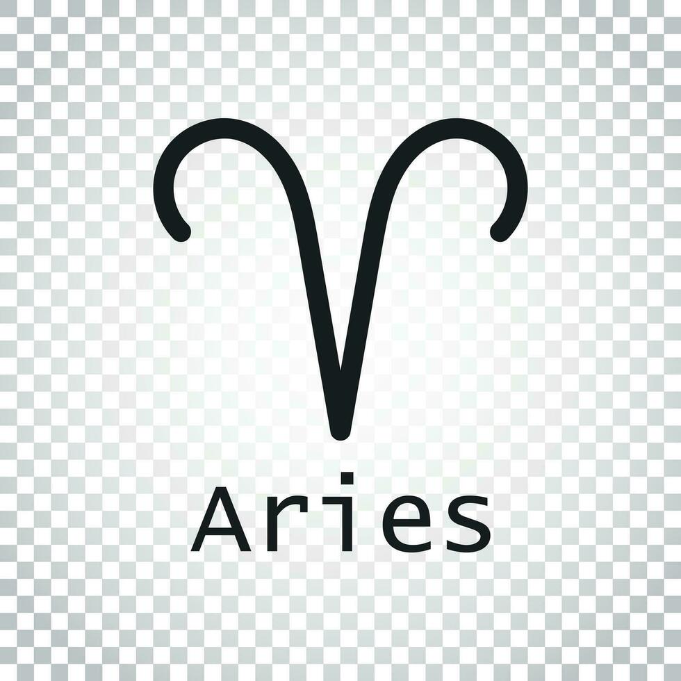 Aries zodíaco signo. plano astrología vector ilustración en aislado antecedentes. sencillo pictograma.