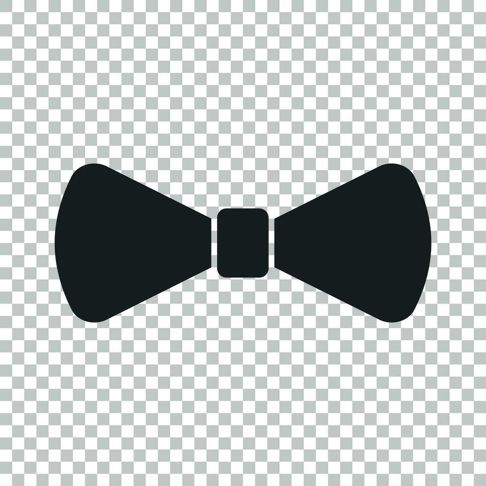 Bow tie flat icon. Necktie vector illustration.