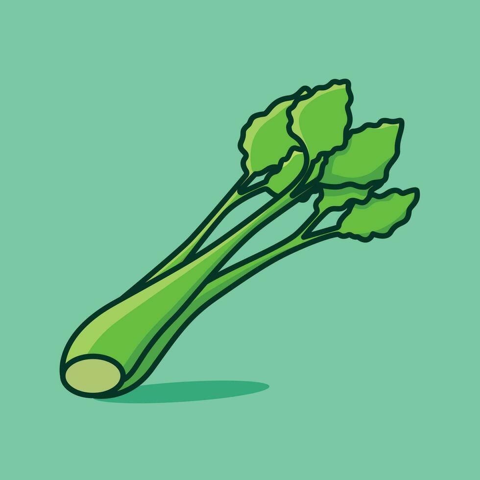 Celery simple cartoon vector icon illustration vegetable icon