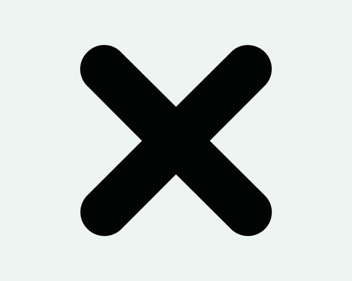 Delete Cross Icon. Delete X Mark Cancel Reject Incorrect Negative Decline Off Error. Off Black White Graphic Clipart Artwork Symbol Sign Vector EPS